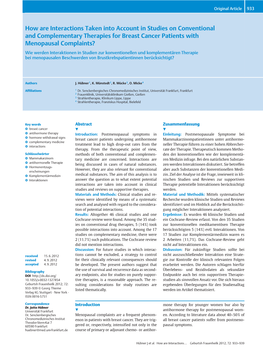 How Are Interactions Taken Into Account in Studies on Conventional