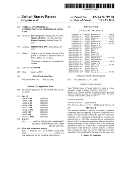 (12) United States Patent (10) Patent No.: US 9,474,729 B2 Grigorian Et Al