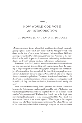 How Would God Vote? an Introduction