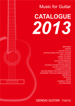 Music for Guitar CATALOGUE 2013