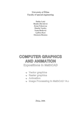 COMPUTER GRAPHICS and ANIMATION Expositions in Mathcad