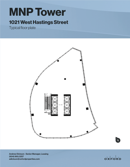 MNP Tower 1021 West Hastings Street Typical Floor Plate MNP TOWER Floor Plan - Typical Floor Plate 1021 West Hastings Street, Vancouver BC