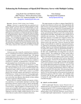 Enhancing the Performance of Openldap Directory Server with Multiple Caching