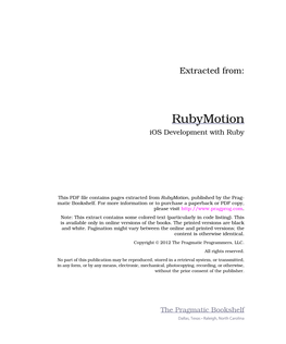Rubymotion Ios Development with Ruby