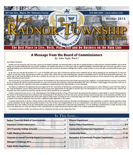 2015 Winter Newsletter