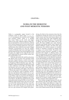 Nubia in the Meroitic and Postmeroitic Periods