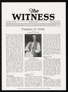 1935 the Witness, Vol. 19, No. 45. July 25, 1935