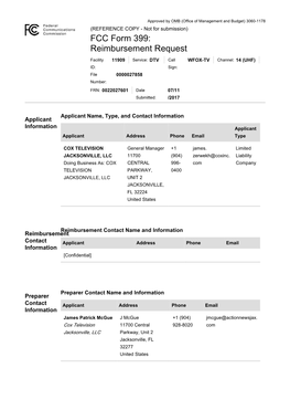 TV Broadcaster Relocation Fund Reimbursement Application