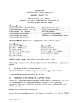 Oahumpo Policy Committee Minutes Page 2 of 3 January 7, 2013 Meeting