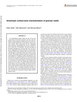 Anisotropic Surface-Wave Characterization of Granular Media