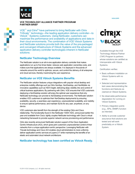 VCE and Citrix Partner Brief