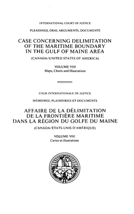 Case Concerning Delimitation of the Maritime Boundary in the Gulf of Maine Area (Canada/United States of America)