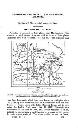 DIAMOND-BEARING PERIDOTITE in PIKE COUNTY, ARKANSAS. by HUGH D. MISEK and CLARENCE S. Ross. Peridotite Is Exposed in Four Places