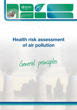 Health Risk Assessment of Air Pollution: General Principles