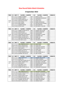 2013 6-Red RR Schedules