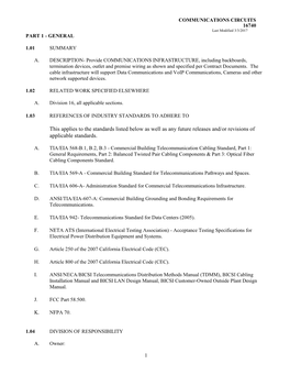 COMMUNICATIONS CIRCUITS 16740 Last Modified 3/3/2017 PART 1 - GENERAL