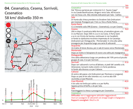 04. Cesenatico, Cesena, Sorrivoli, Cesenatico 58 Km/ Dislivello 350 M