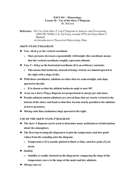 Skew-T Diagram Dr