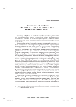 Posteritatea Lui Radu Mihnea (Moldova Și Ţara Românească Între 1626 Și 1633