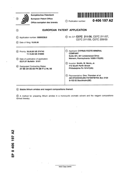 Stable Lithium Amides and Reagent Compositions Thereof