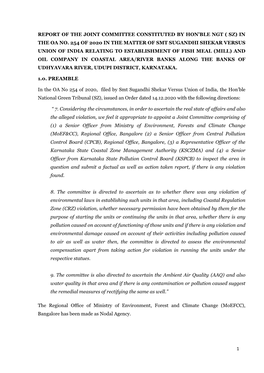 Report of the Joint Committee Constituted in the O.A. No. 254 Of