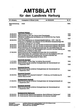 AMTSBLATT Für Den Landkreis Harburg