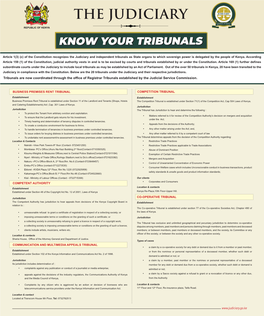 Know Your Tribunals