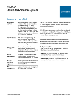 MA1000 Distributed Antenna System