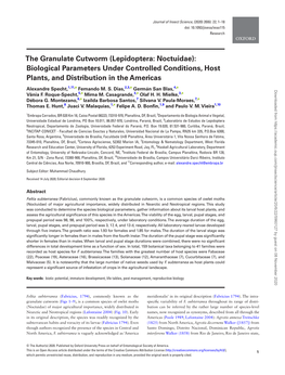 The Granulate Cutworm (Lepidoptera: Noctuidae): Biological Parameters Under Controlled Conditions, Host Plants, and Distribution in the Americas