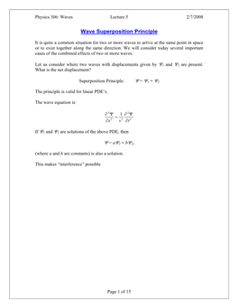 Wave Superposition Principle