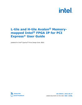 Intel Stratix 10 Avalon-MM Interface for PCI Express Solutions User