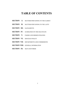 Table of Contents