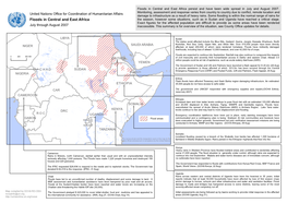 Floods in Central and East Africa Persist and Have Been Wide Spread in July and August 2007