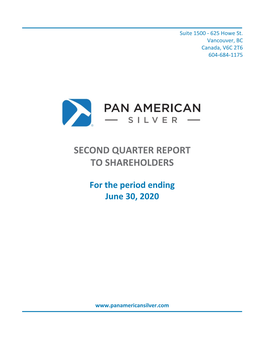 2020 Second Quarter Report