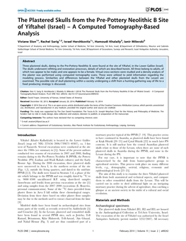 The Plastered Skulls from the Pre-Pottery Neolithic B Site of Yiftahel (Israel) – a Computed Tomography-Based Analysis