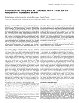 Periodicity and Firing Rate As Candidate Neural Codes for the Frequency of Vibrotactile Stimuli