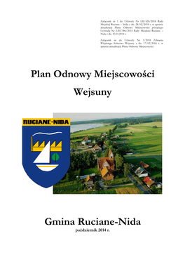 Plan Odnowy Miejscowości Wejsuny Gmina Ruciane-Nida