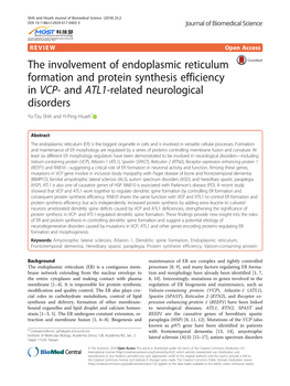 And ATL1-Related Neurological Disorders Yu-Tzu Shih and Yi-Ping Hsueh*