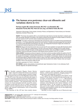 The Human Area Postrema: Clear-Cut Silhouette and Variations Shown in Vivo