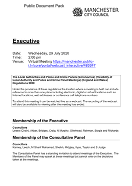 (Public Pack)Agenda Document for Executive, 29/07/2020 14:00