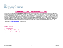 Board Shareholder Confidence Index 2018