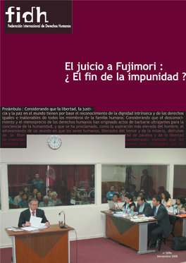 El Juicio a Fujimori : ¿ El Fin De La Impunidad ?