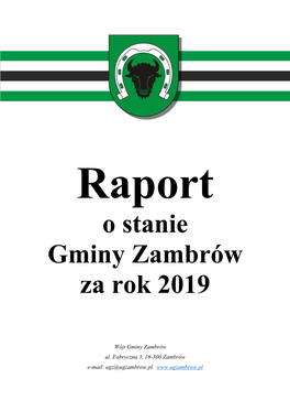 Raport O Stanie Gminy Zambrów Za Rok 2019