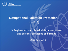 Occupational Radiation Protection (GSG7)