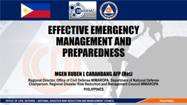 Effective Emergency Management and Preparedness