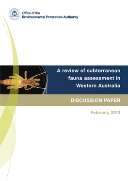 A Review of Subterranean Fauna Assessment in Western Australia