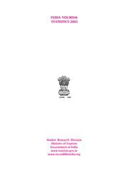 India Tourism Statistics 2005