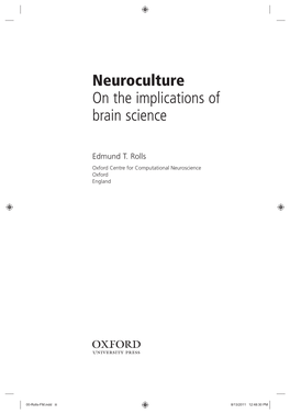 Neuroculture on the Implications of Brain Science