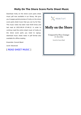 Molly on the Shore Score Parts Sheet Music