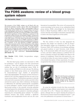 Review of a Blood Group System Reborn